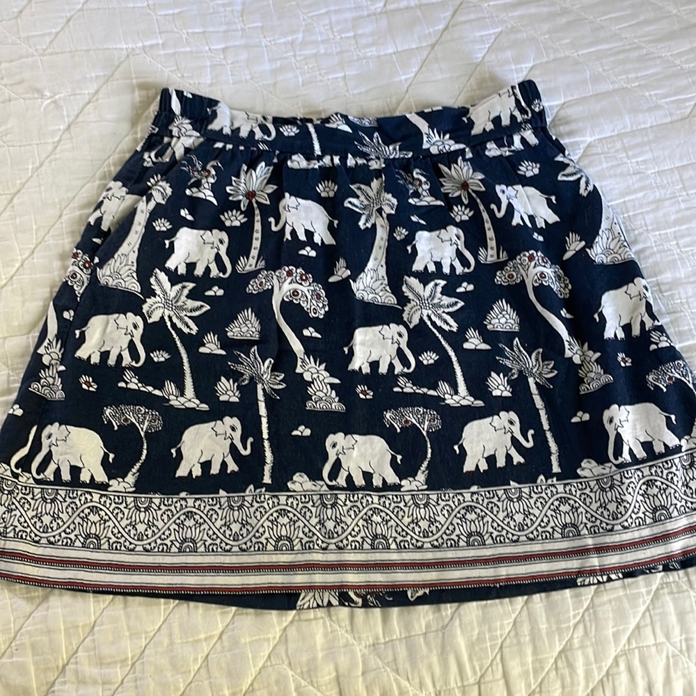 Loft Elephant Print Skirt